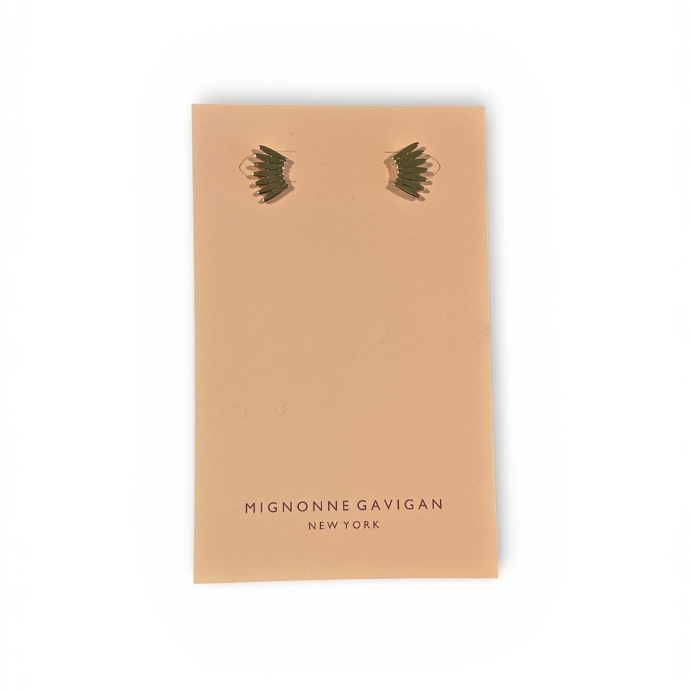 Mignonne Gavigan Gold Petal Wing Stud Earrings